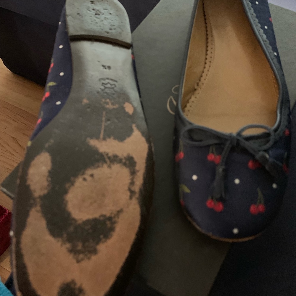 Cute cherry print J Crew print loafers
